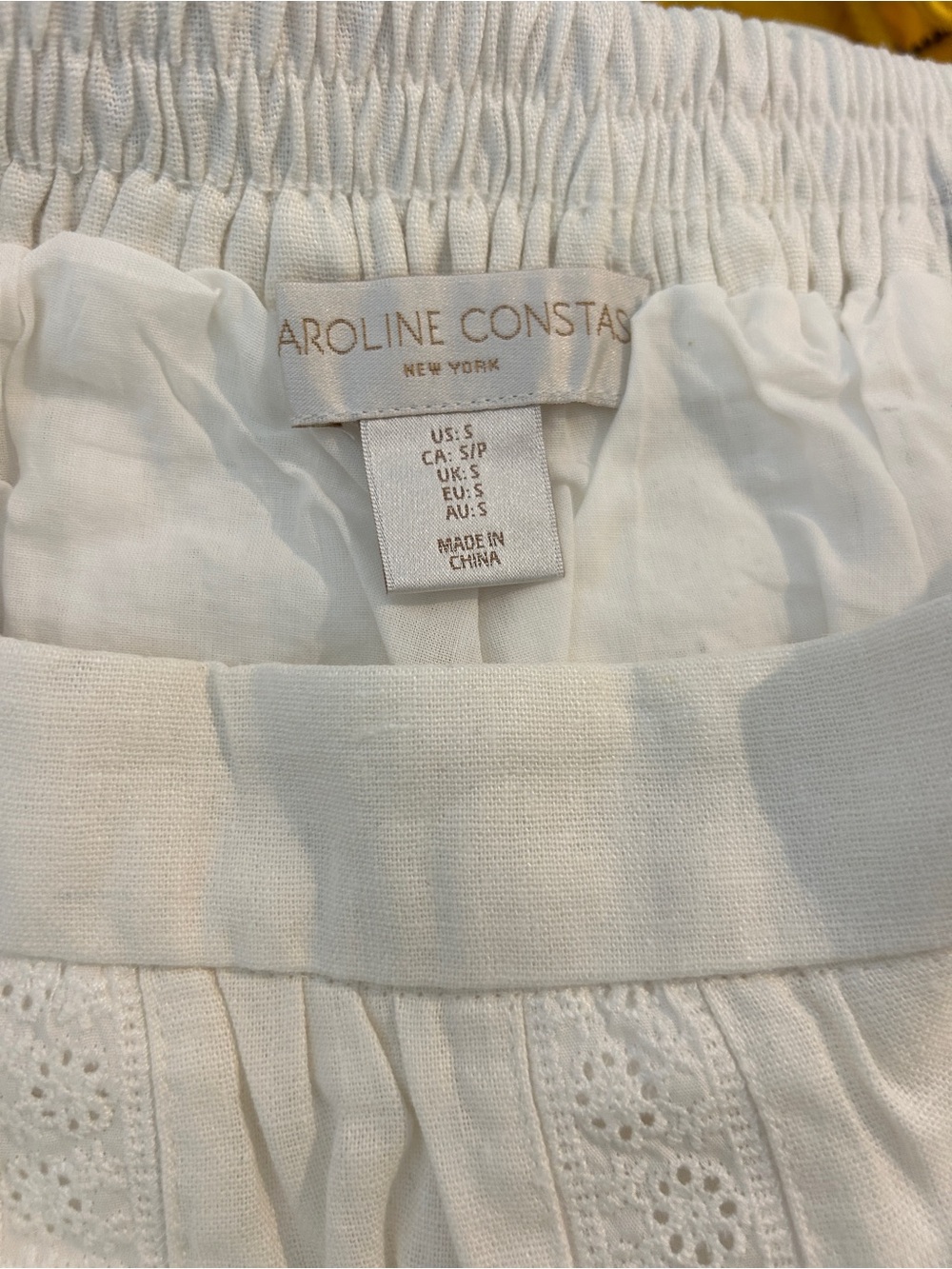 Caroline Constas White Midi Skirt with Blue Embroidery - Picture 4 of 5